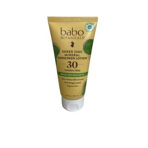 Babo Botanicals Sheer Zinc Mineral Sunscreen Lotion SPF 30 3oz (READ)